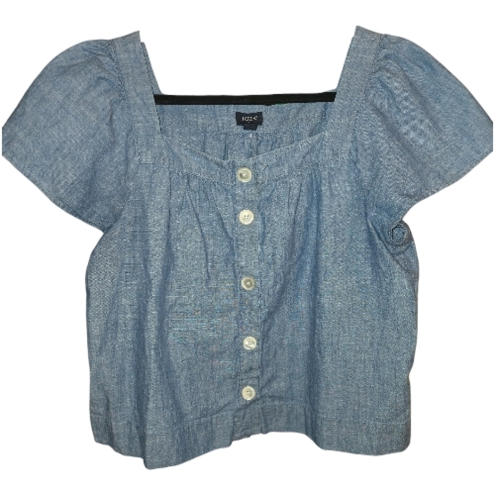 NWOT J. Crew 🔥Light Blue Square Neck Blouse